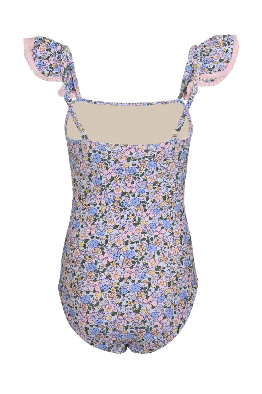 Load image into Gallery viewer, Flower Power Purple Smocked One Piece Swimsuit
