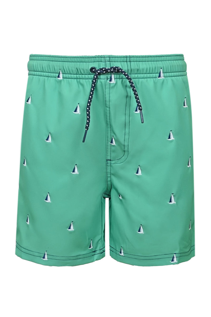 Green Sails Boys 4 Way Stretch Swim Trunks