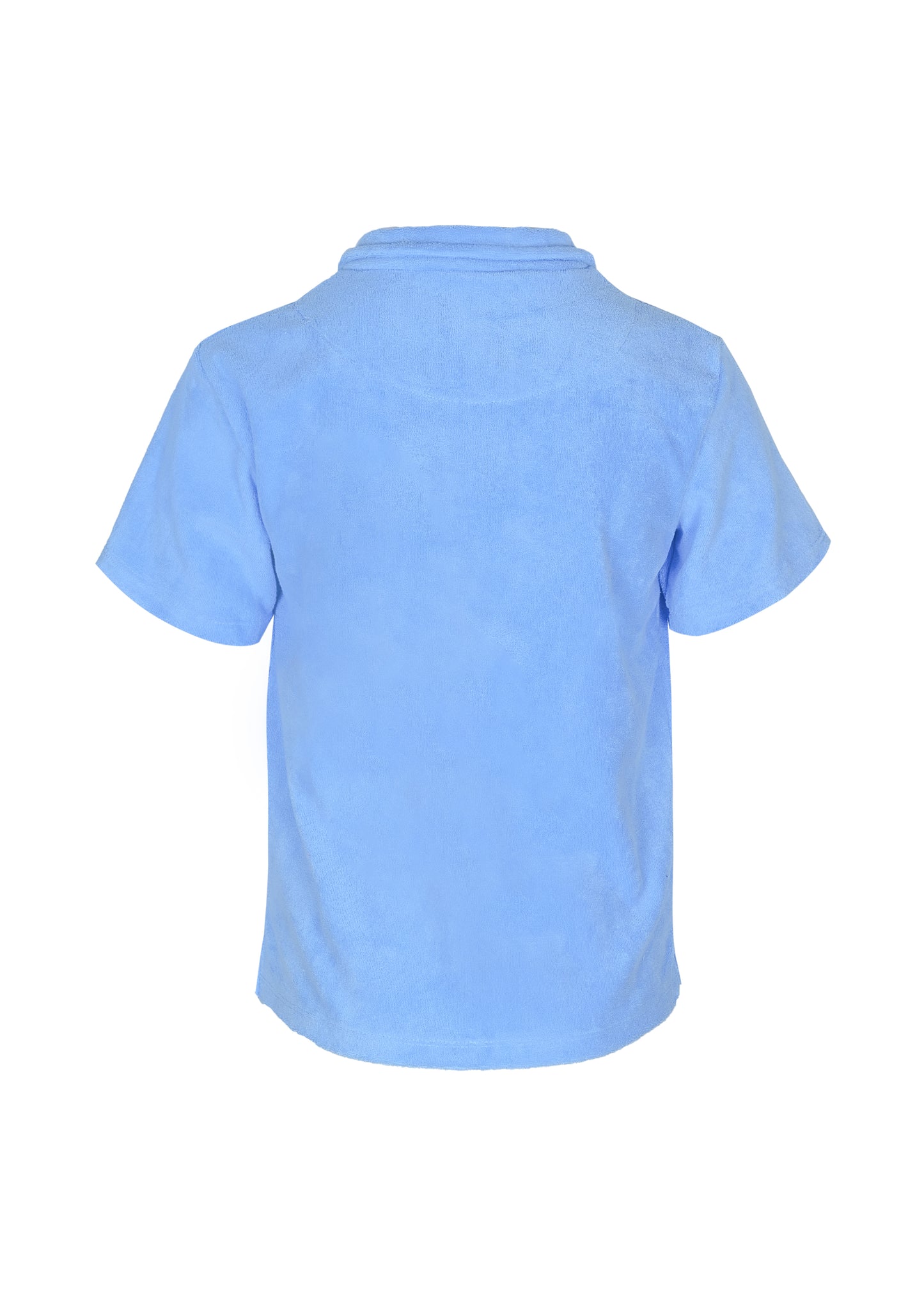 Load image into Gallery viewer, Light Blue Boys Terry Polo Top - Top
