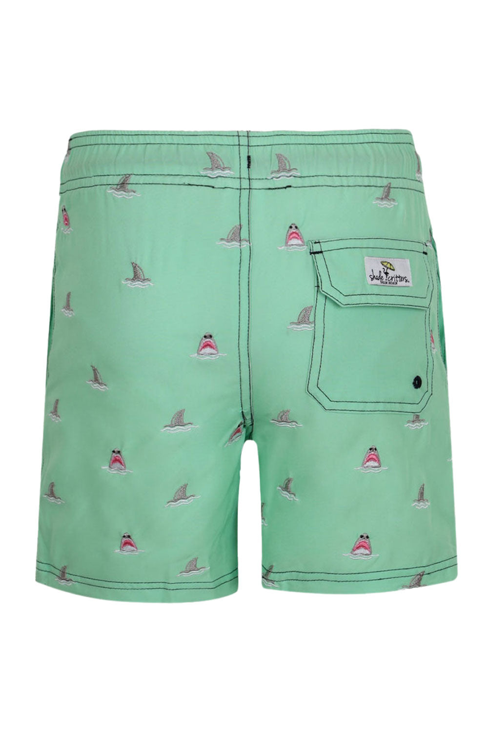 Load image into Gallery viewer, Mint Shark Icon Boys Trunks
