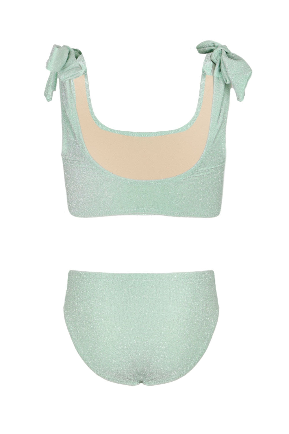 Load image into Gallery viewer, Mint Shimmer Flowers Bikini
