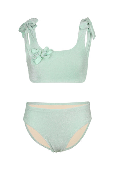Mint Shimmer Flowers Bikini