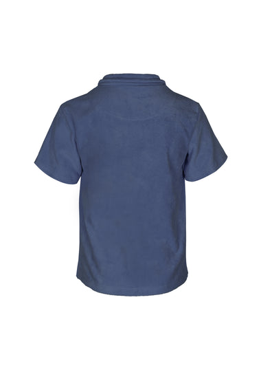 Navy Boys Terry Polo Top - Top