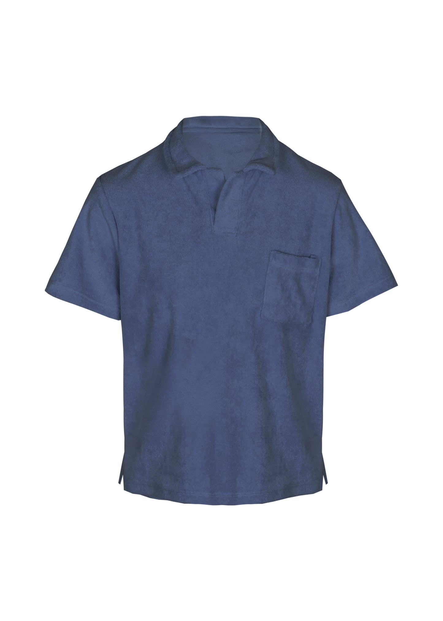 Load image into Gallery viewer, Navy Boys Terry Polo Top - Top
