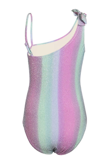 Ocean Ombre Girls Shimmer One Shoulder One Piece Swimsuit