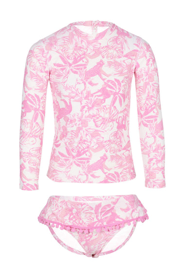Pink Paradise Long Sleeve Swimsuit Set