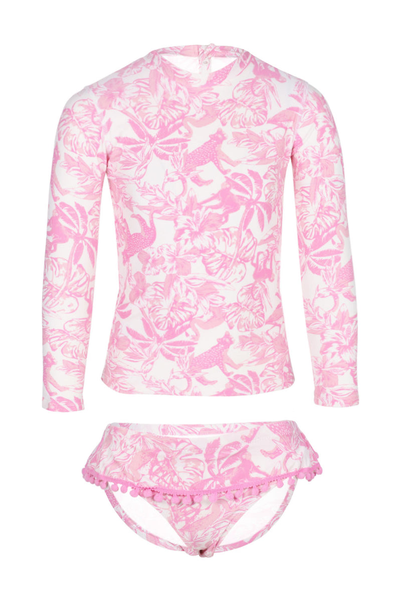 Pink Paradise Long Sleeve Swimsuit Set