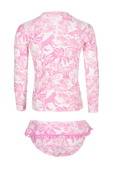 Pink Paradise Long Sleeve Swimsuit Set