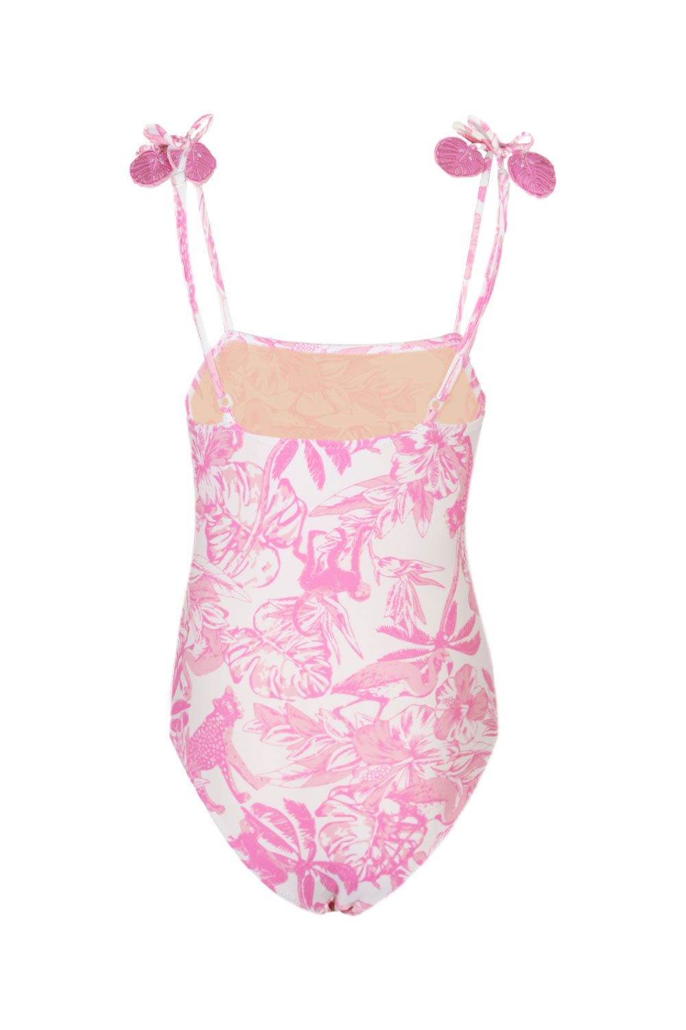 Load image into Gallery viewer, Pink Paradise One Piece With Crochet Skirt
