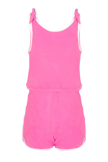Pink Terry Girls Active Romper