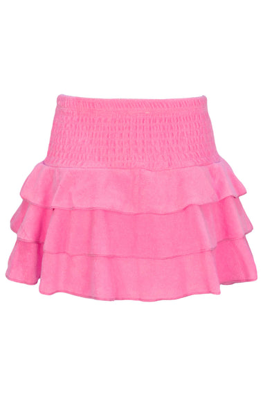 Pink Terry Girls Smocked Skirt