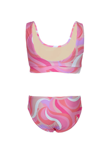 Pink Waves Girls Knot Front Bikini - Bikini