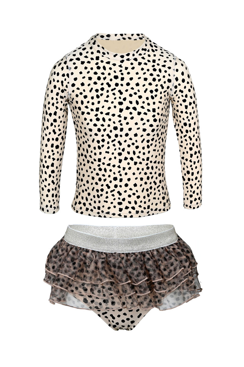 Rashguard Set w/ Tutu Girls Dalmation Leopard