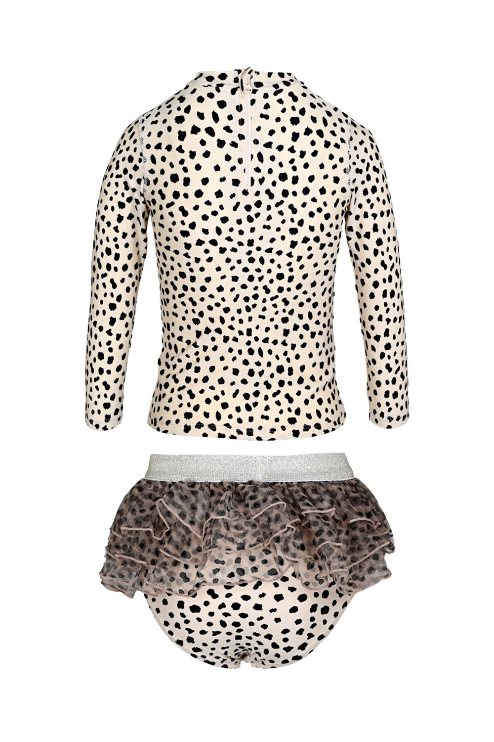 Load image into Gallery viewer, Rashguard Set w/ Tutu Girls Dalmation Leopard
