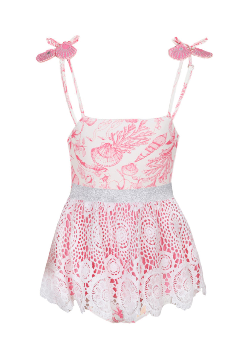 Seaside Toile One Piece With Skirt