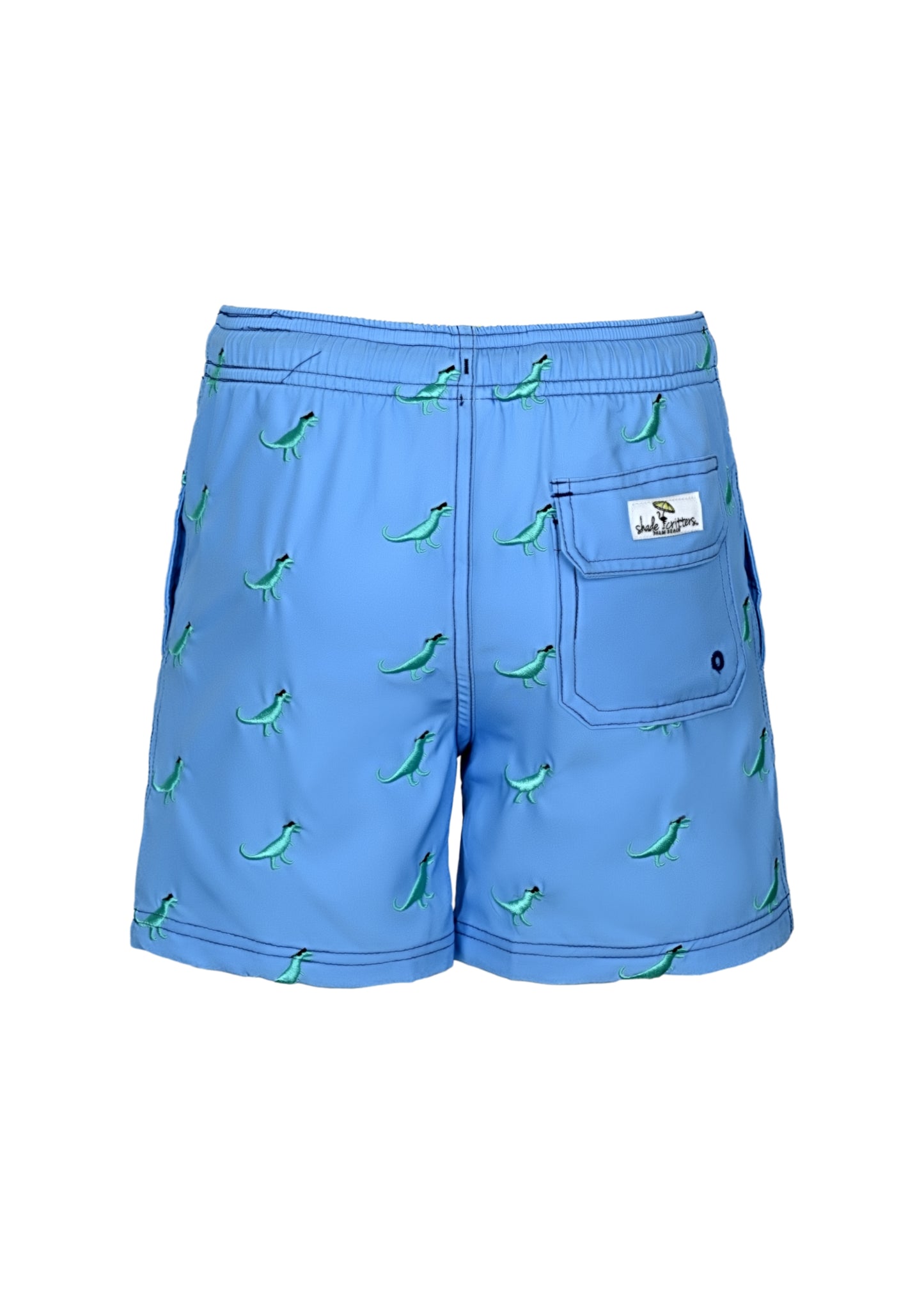 Load image into Gallery viewer, Shadey Dinos Boys 4 Way Stretch Water Appearing Embroidered Swim Trunks - Swim Shorts
