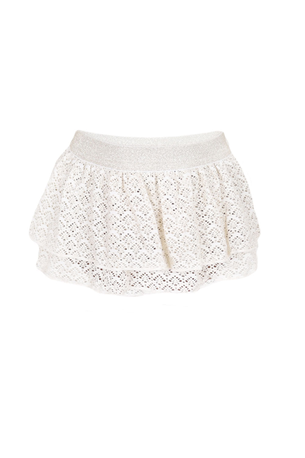 Load image into Gallery viewer, Shimmer Mocha Crochet Skirt With One Piece
