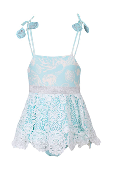 Snorkel Splash One Piece With Crochet Skirt