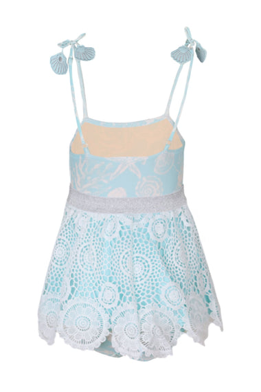 Snorkel Splash One Piece With Crochet Skirt