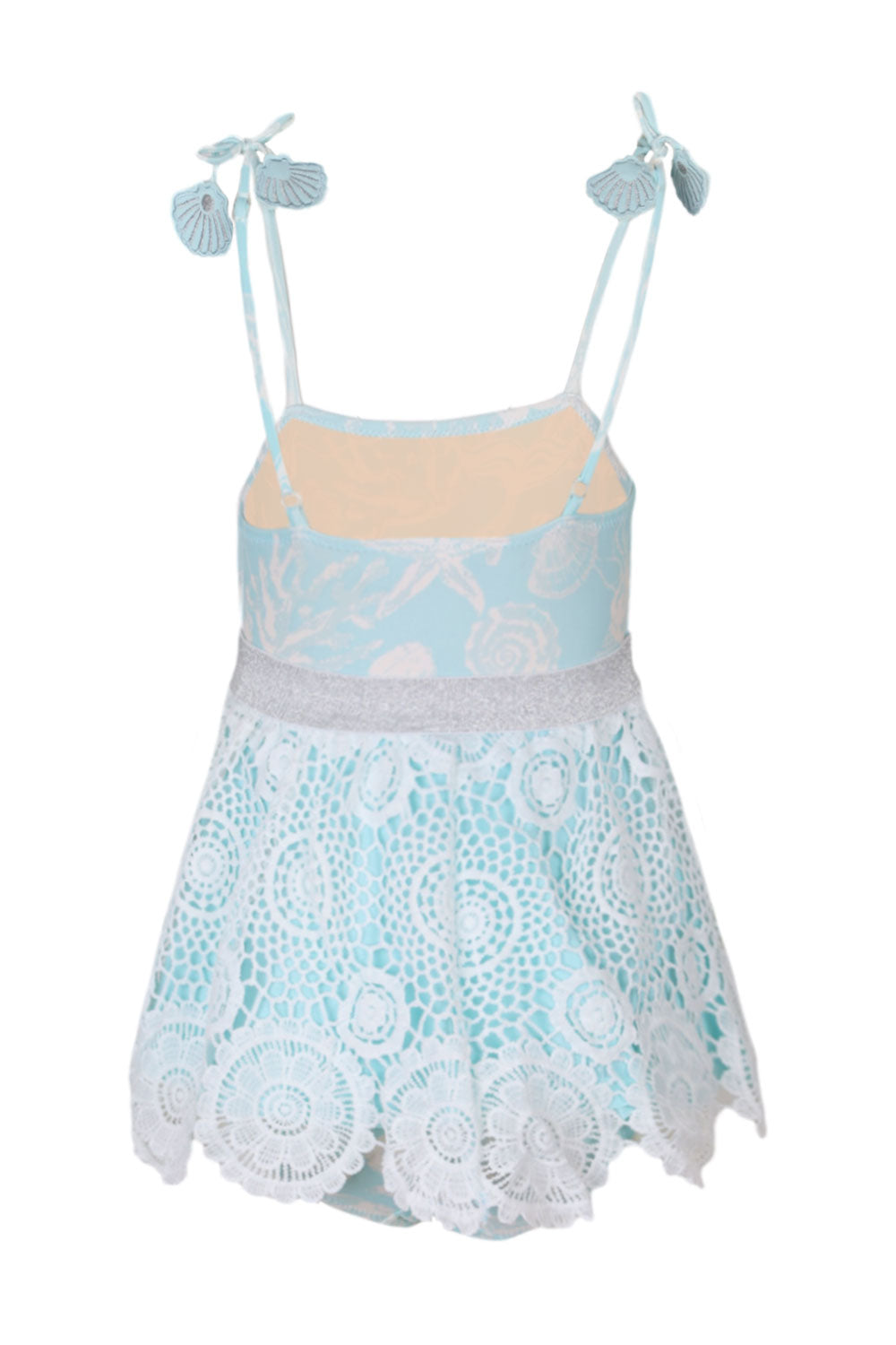 Load image into Gallery viewer, Snorkel Splash One Piece With Crochet Skirt
