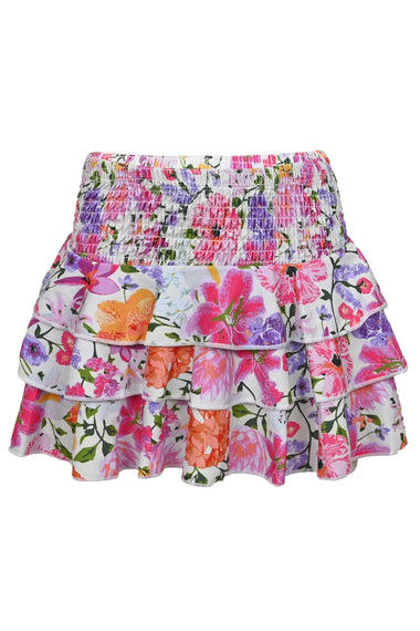 Summer Gardens Smocked Ruffle Active Skirt
