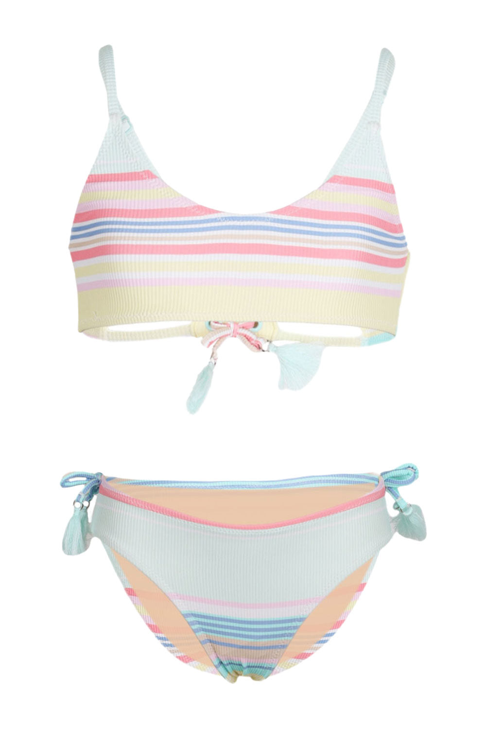 Load image into Gallery viewer, Surfer Stripe Ribbed Tie back
