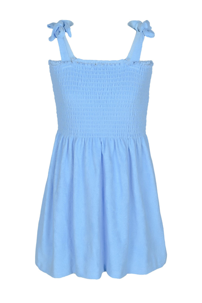 Terry Girls Smocked Blue Tank Dress