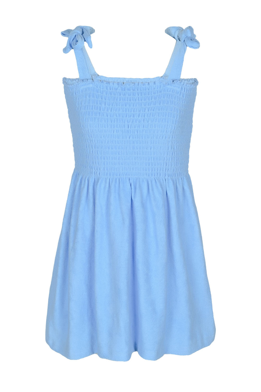 Load image into Gallery viewer, Terry Girls Smocked Blue Tank Dress
