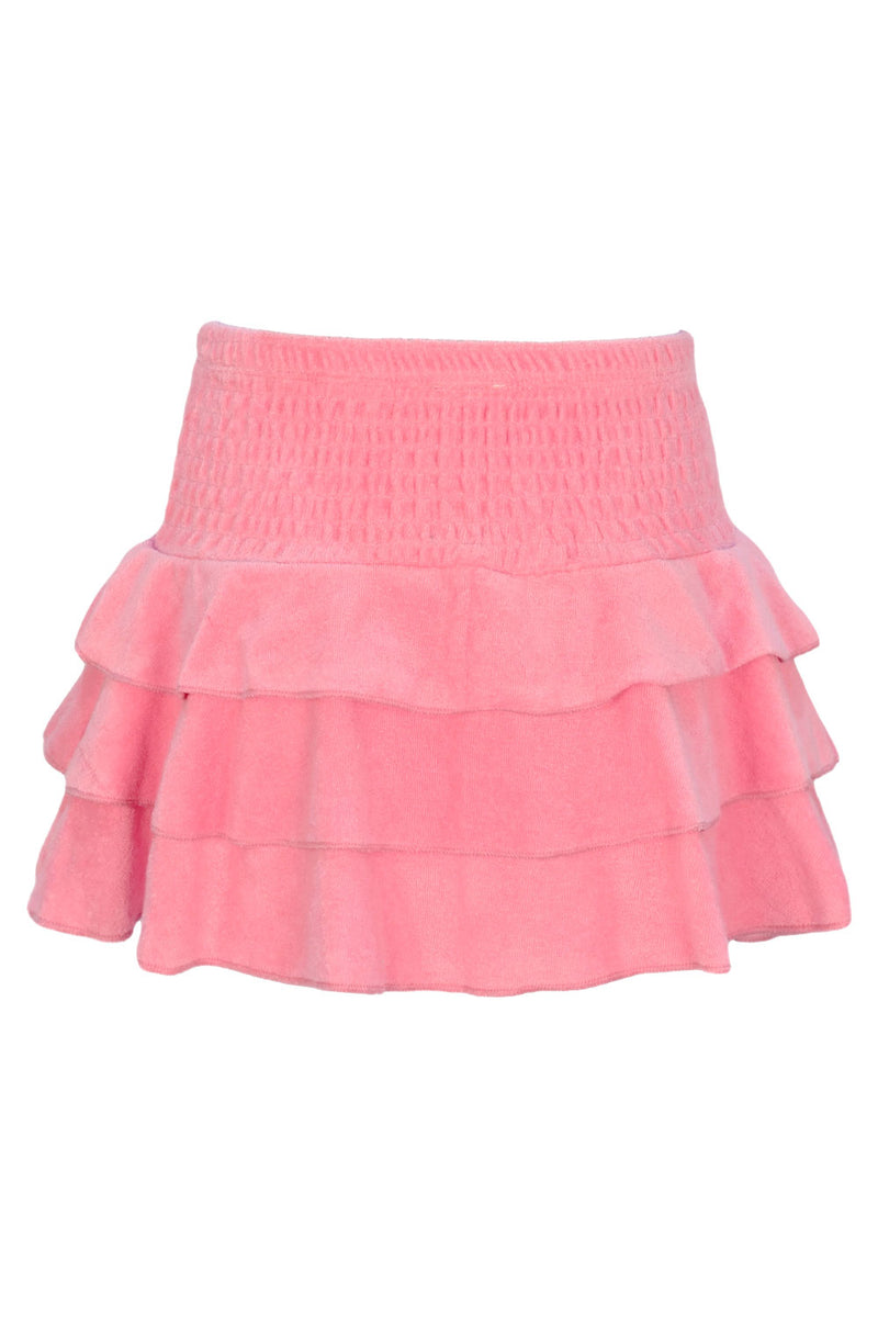 Terry Girls Smocked Coral Skirt