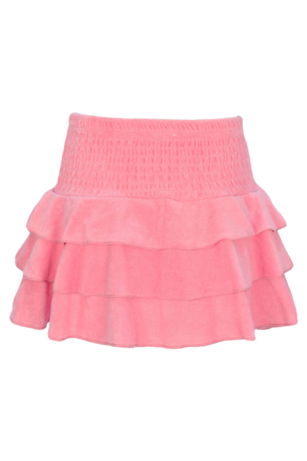 Load image into Gallery viewer, Terry Girls Smocked Coral Skirt
