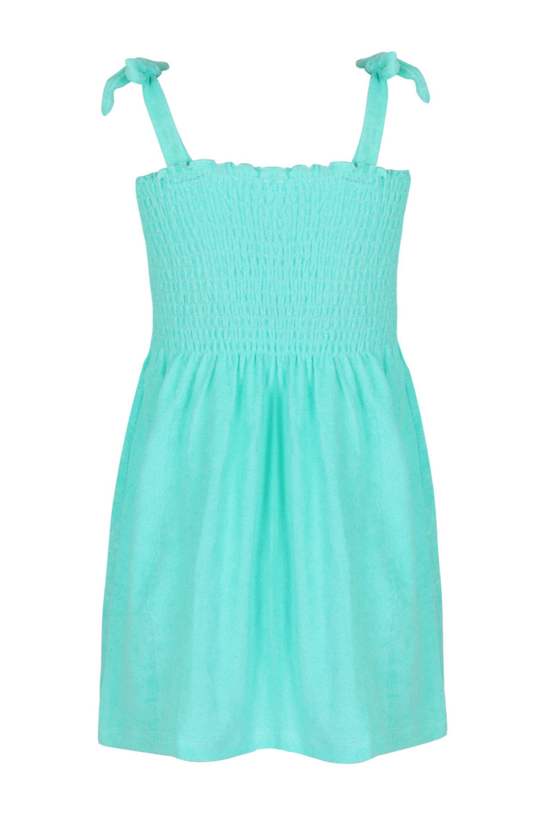 Terry Girls Smocked Mint Tank Dress