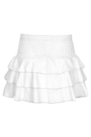 Terry Girls Smocked White Skirt