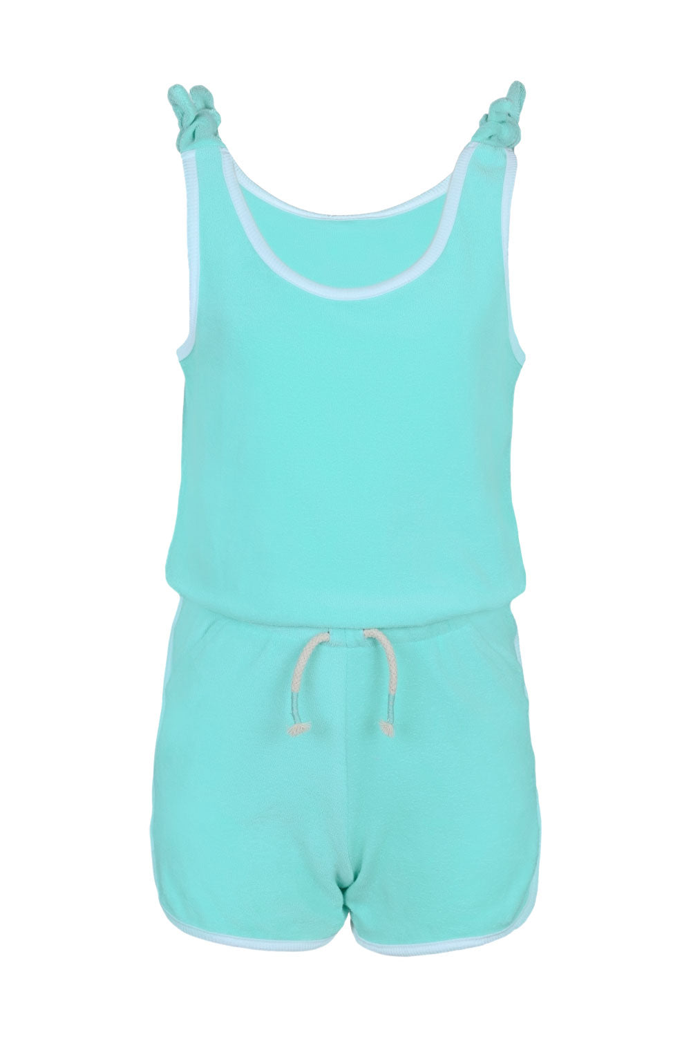 Load image into Gallery viewer, Terry Mint Girls Active Romper
