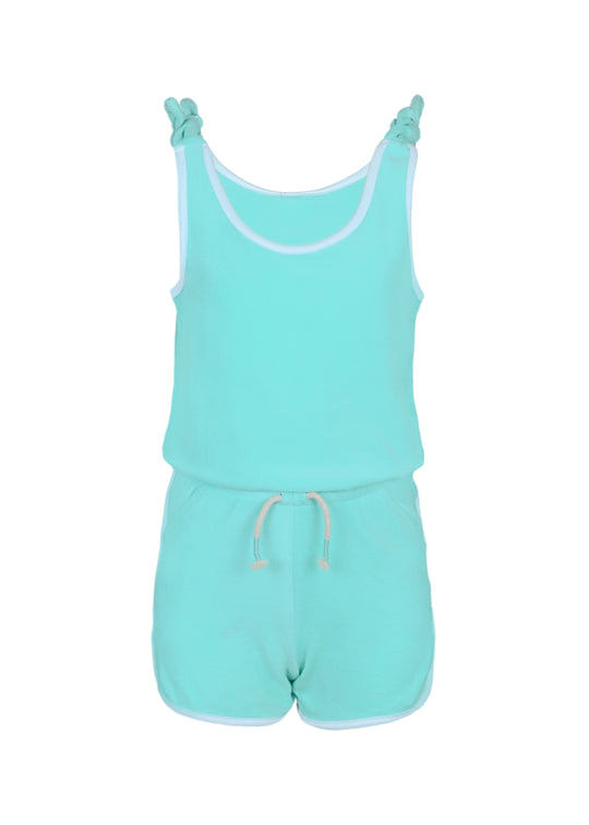 Terry Mint Girls Active Romper - Playsuit