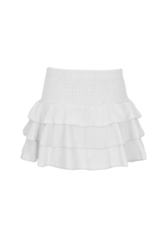 Terry Girls Smocked White Skirt - Skirt