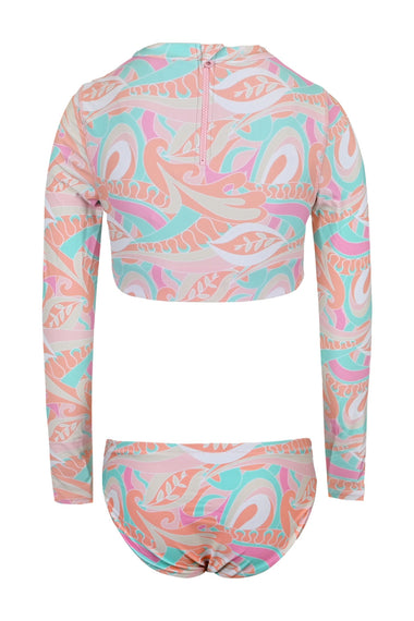 Tutti Fruity Girls Cropped Rashguard Swimsuit Set