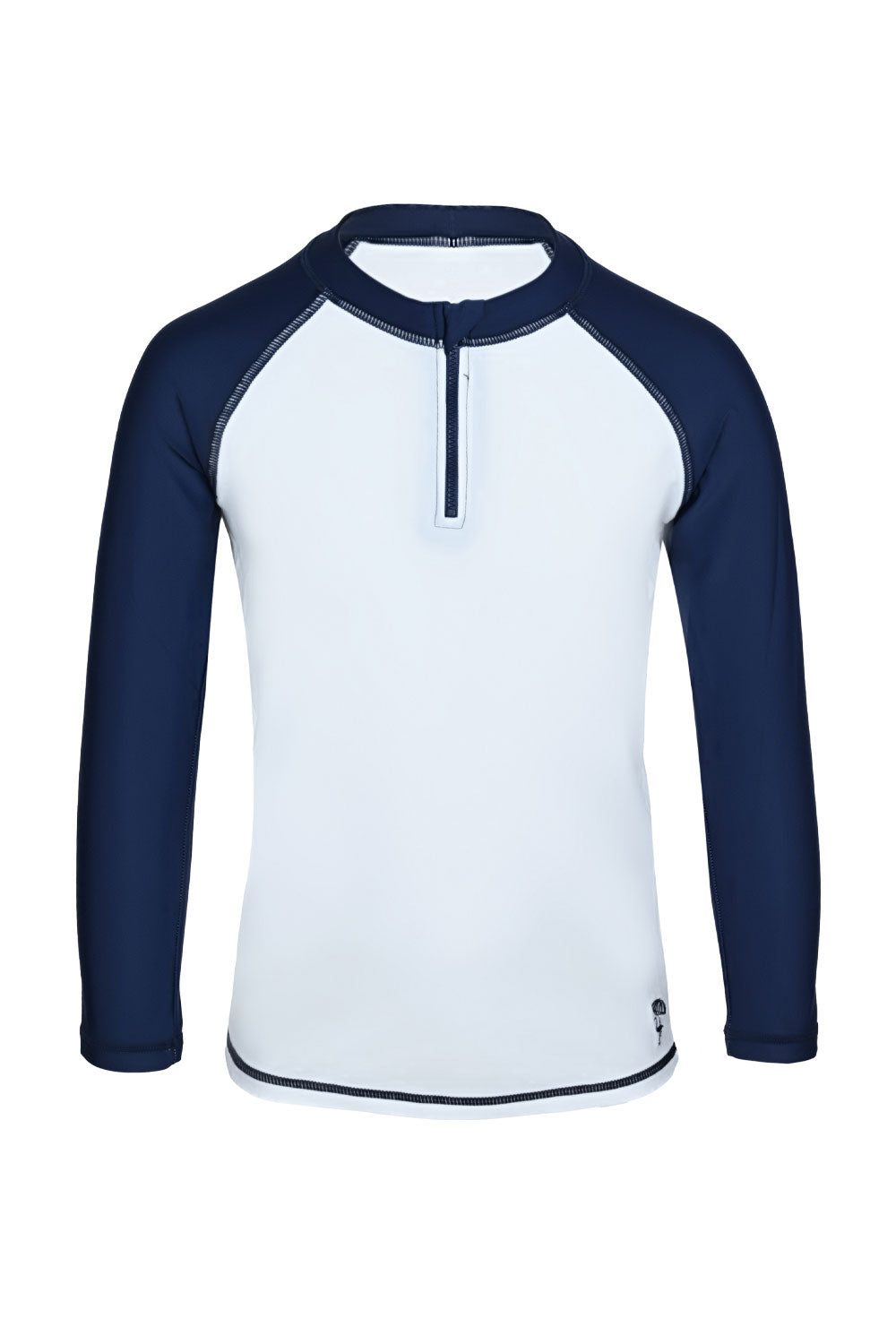 Load image into Gallery viewer, UPF 50+ Navy/ White Long sleeve Rashguard
