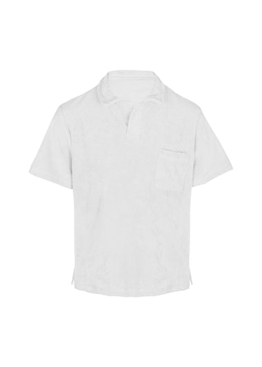 White Terry Boys Polo Shirt - Top