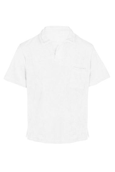 White Terry Boys Polo Shirt