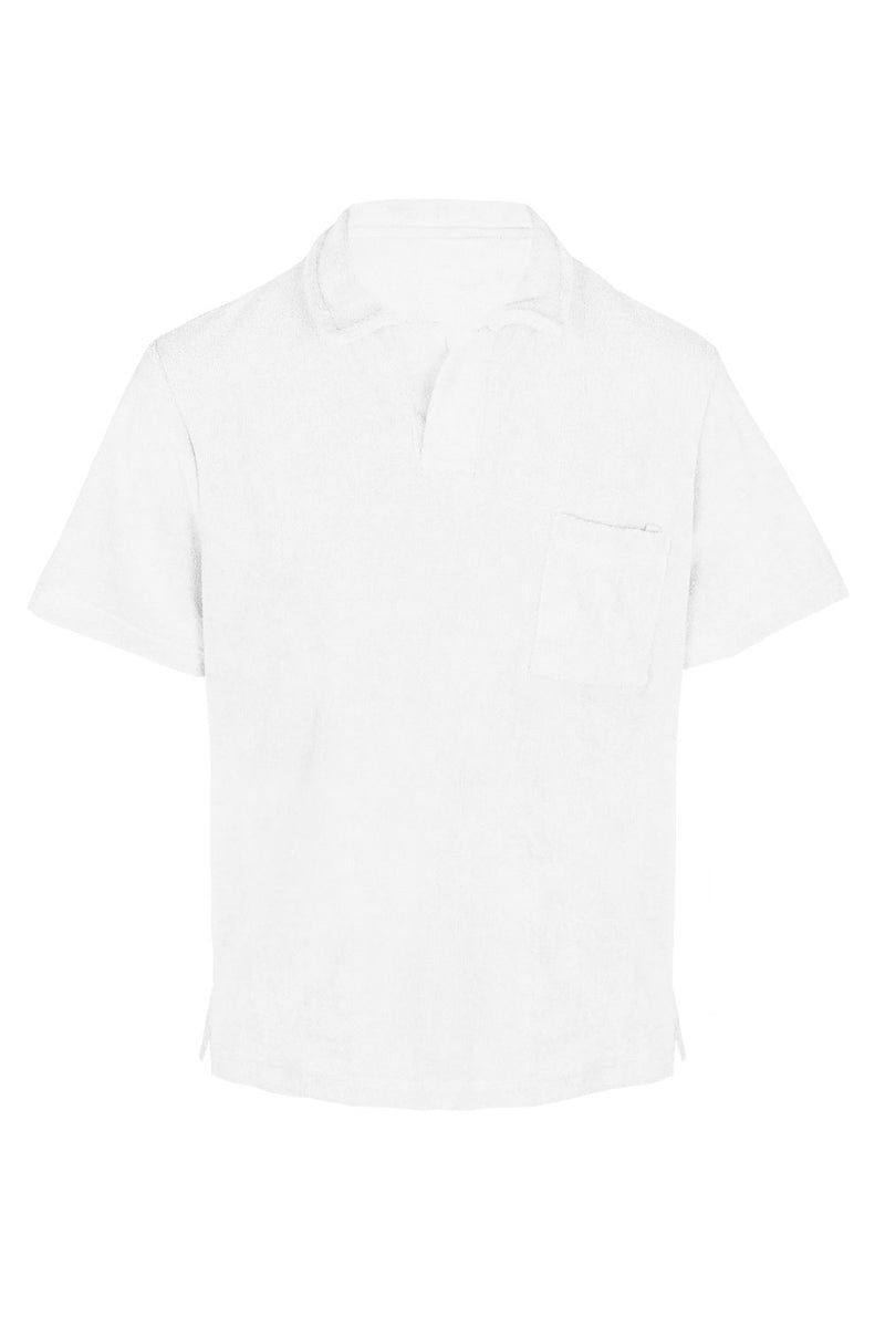 White Terry Boys Polo Shirt