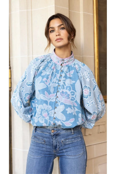 Amelie Shirt Light Blue - ONE SIZE - Top