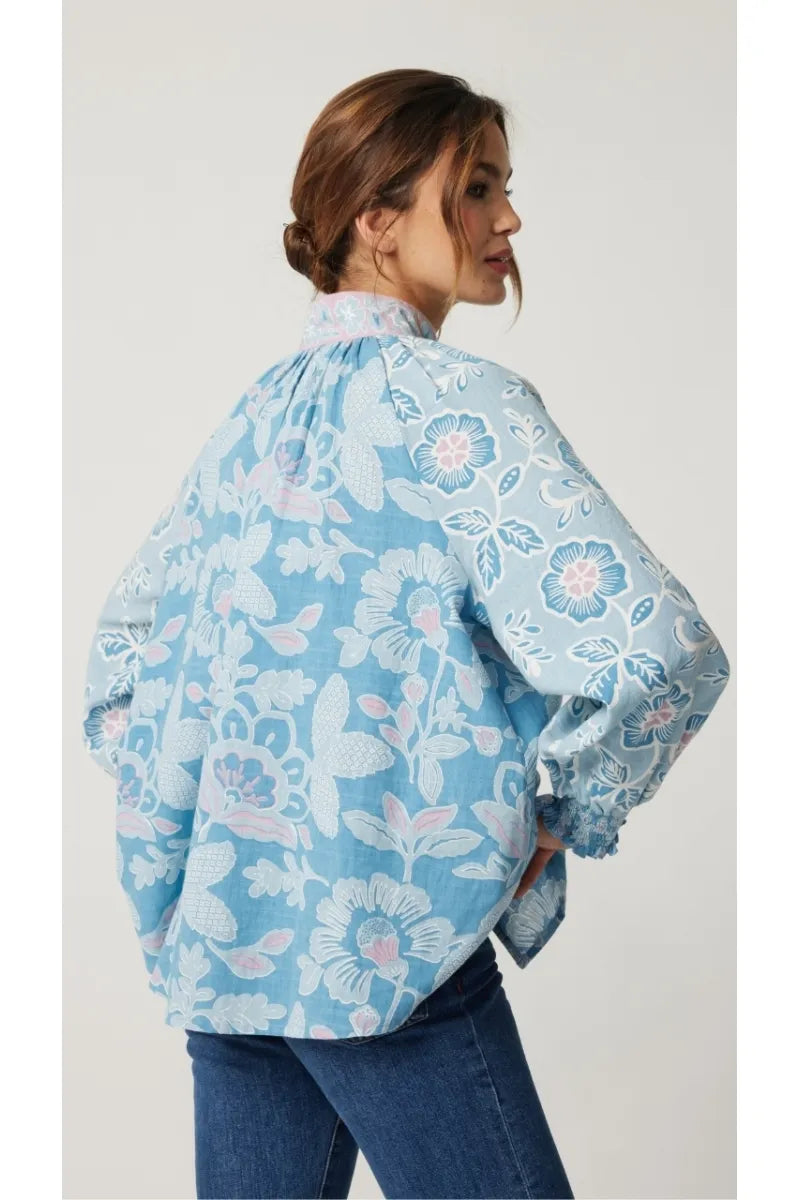 Load image into Gallery viewer, Amelie Shirt Light Blue - ONE SIZE - Top
