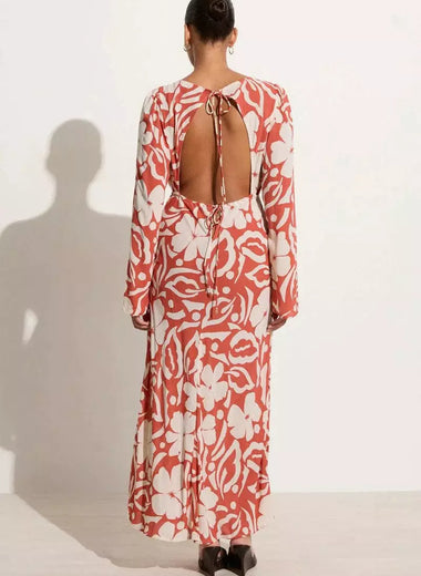 Shiva Maxi Dress Pavito Floral - Watermelon - Dress