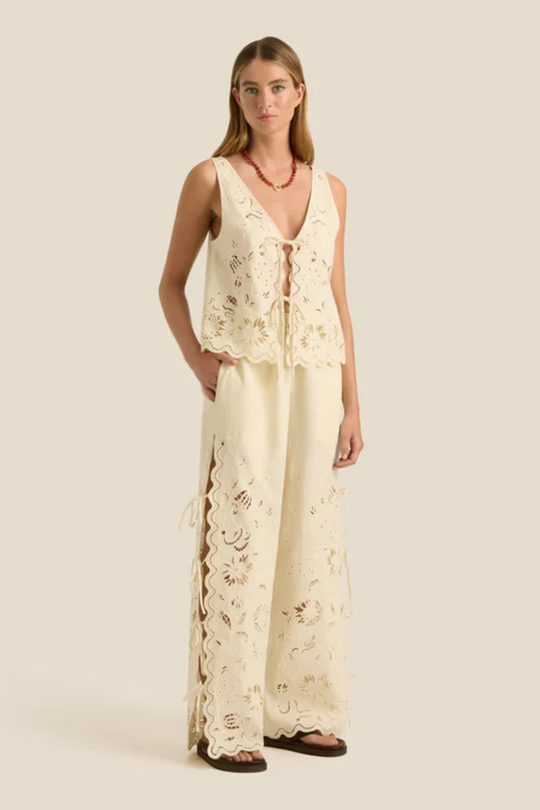 Load image into Gallery viewer, Sadie Pants Serpentine Broderie
