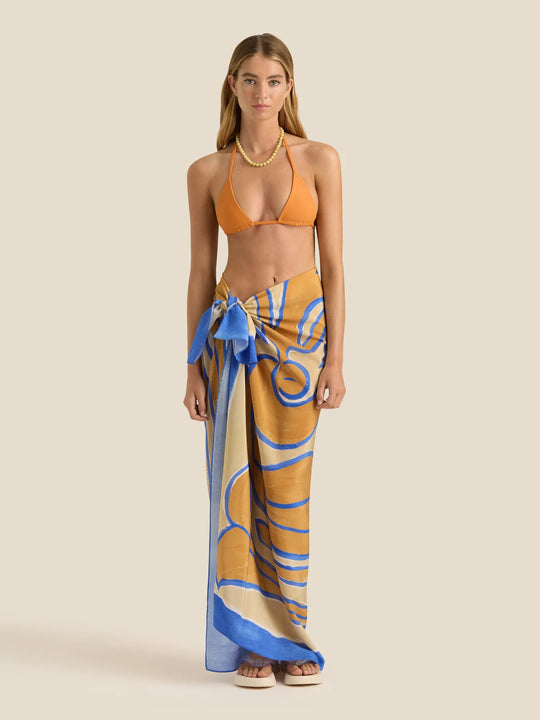 Square Pareo Siren Silk - ONE SIZE - Sarong