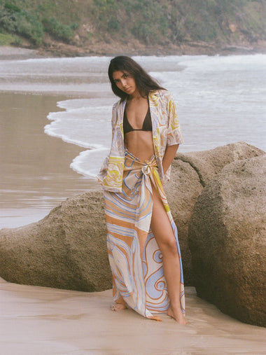Square Pareo Siren Tile - ONE SIZE - Sarong