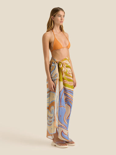 Square Pareo Siren Tile - ONE SIZE - Sarong
