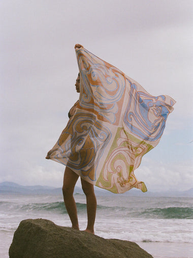Square Pareo Siren Tile - ONE SIZE - Sarong