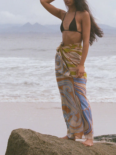 Square Pareo Siren Tile - ONE SIZE - Sarong