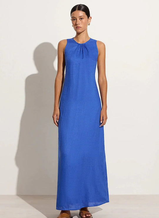 Load image into Gallery viewer, Sommar Maxi Dress Sicilian Blue - Dress
